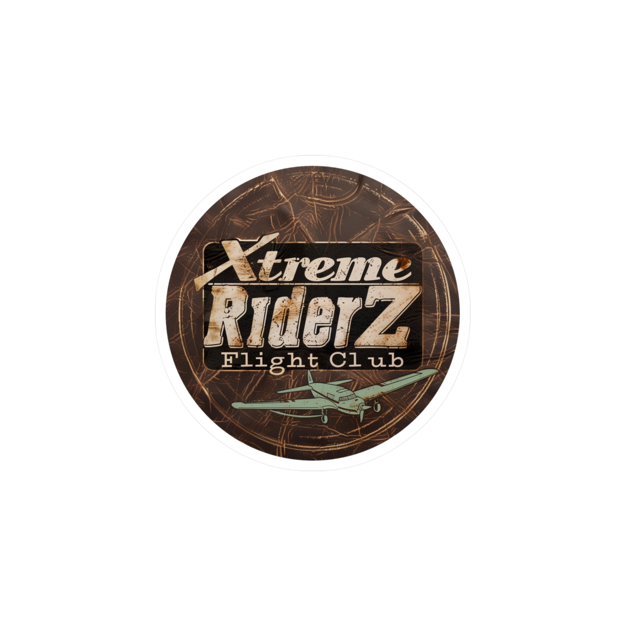 Flight Club Retro Vintage - Xtreme Riderz- Vinyl Decal Round